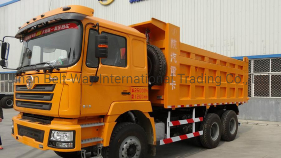 यूरो 2 उत्सर्जन मानक के साथ इस्तेमाल किया शैकमैन ट्रक 350HP शैकमैन F3000 25 टन डंप ट्रक