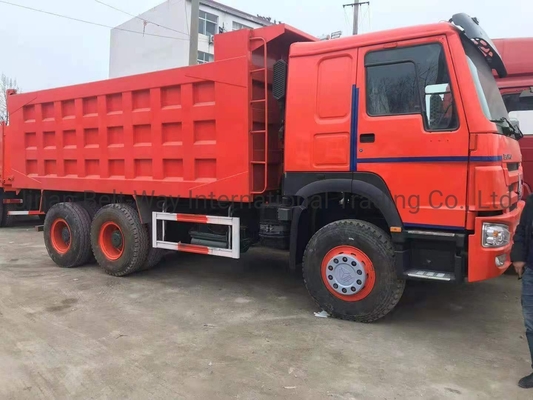 351-450hp HOWO 6X4 16 20 क्यूबिक मीटर 10 व्हील टिपर ट्रक ट्यूबलेस टायर डिजाइन के साथ
