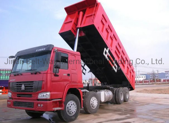 351-450hp HOWO 6X4 16 20 क्यूबिक मीटर 10 व्हील टिपर ट्रक ट्यूबलेस टायर डिजाइन के साथ