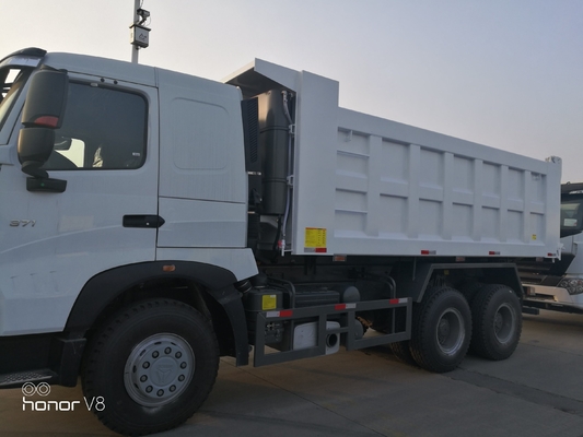टायर डिजाइन ट्यूबलेस Sinotruc HOWO 371HP मैनुअल ट्रांसमिशन कार्गो टिपर डंप ट्रक