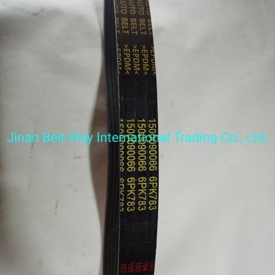 व्हील ड्राइविंग सिस्टम पार्ट्स Sinotruk HOWO ट्रक फैन बेल्ट 6pk783 Vg1500090066 काला